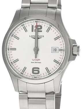 Longines V.H.P. Stainless Steel Men's Watch - White Dial